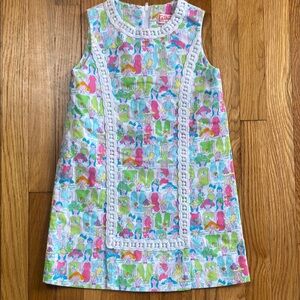 Colorful Kids Dress with White Trim